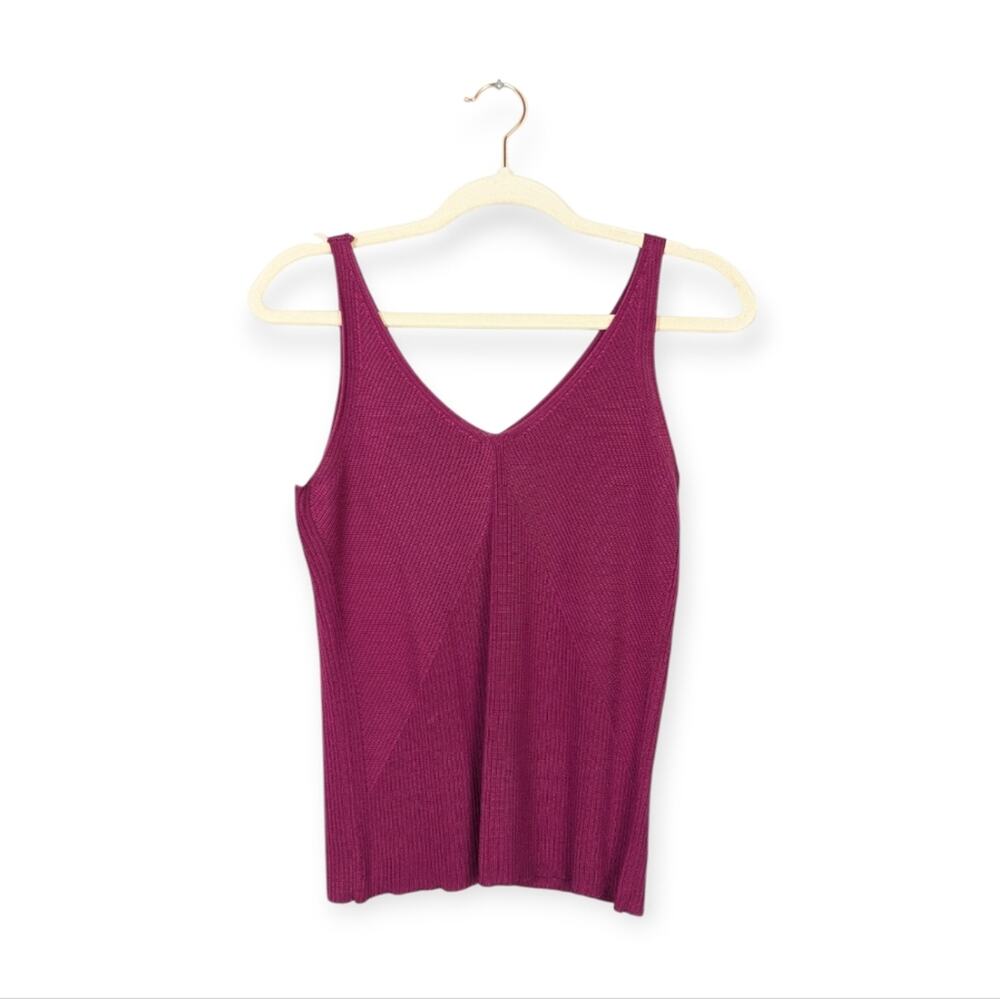 Dana Buchman Burgundy Petite Tank Top Size S